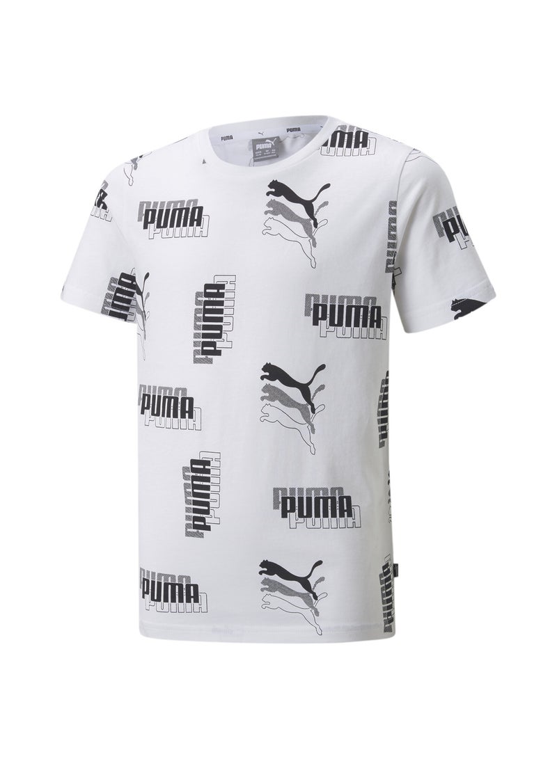 PUMA Power Kids Boys Printed Short Sleeve T-Shirt  - Image 1