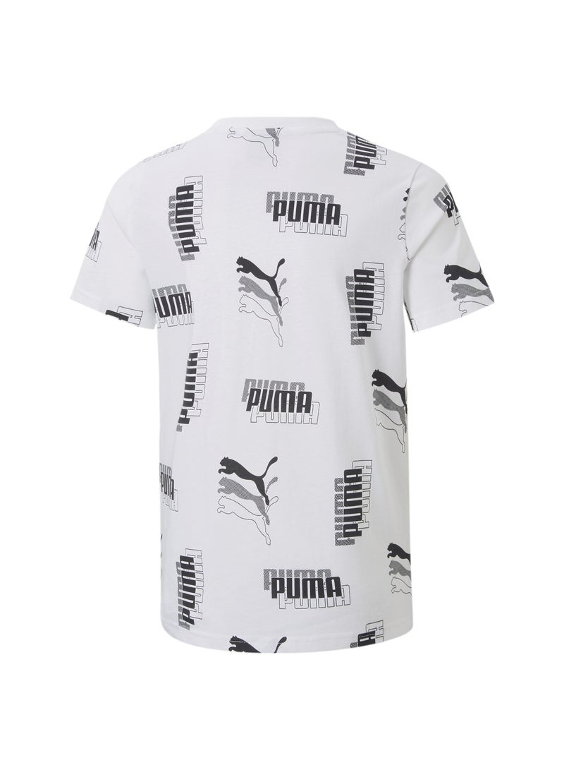 PUMA Power Kids Boys Printed Short Sleeve T-Shirt  - Image 2