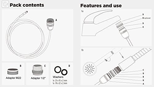 FITOOL Drain Cleaner, Bathroom Clog Remover, High Pressure Pipe Cleaner, Duct Unblocker, 10ft Hose, Solid Brass Fittings - Image 4