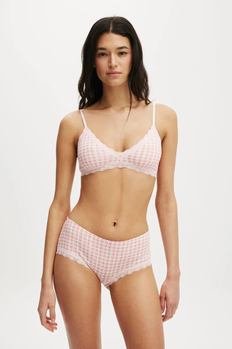 Cotton On ORGANIC COTTON LACE TRIANGLE BRA