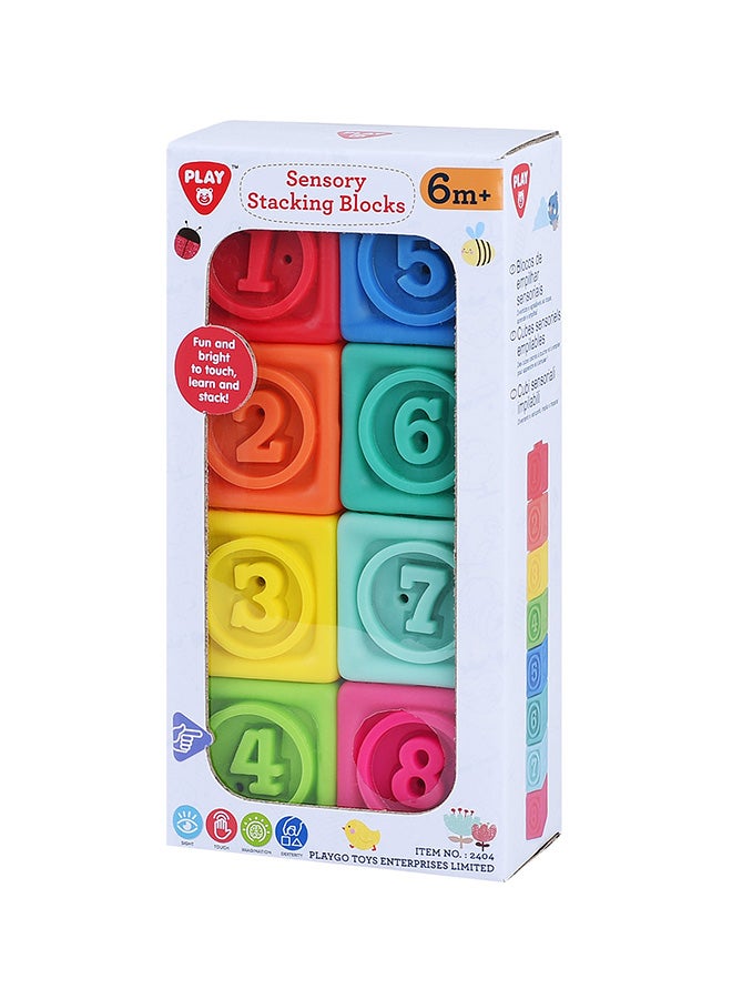 PLAYGO كتل حسية للتكديس - 8 قطع - Image 1
