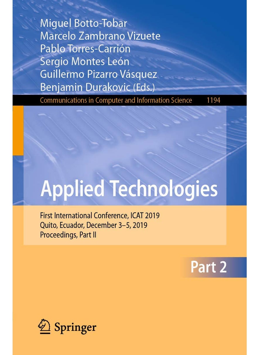 Applied Technologies: First International Conference, ICAT 2019, Quito, Ecuador, December 3-5, 2019, Proceedings, Part II 