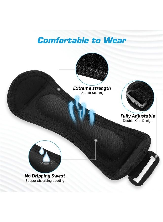 IPOW 2 Pack Knee Pain Relief & Patella Stabilizer Knee Strap Brace Support for Hiking, Soccer, Basketball, Running, Jumpers Knee, Tennis, Tendonitis, Volleyball & Squats, Black - Image 2