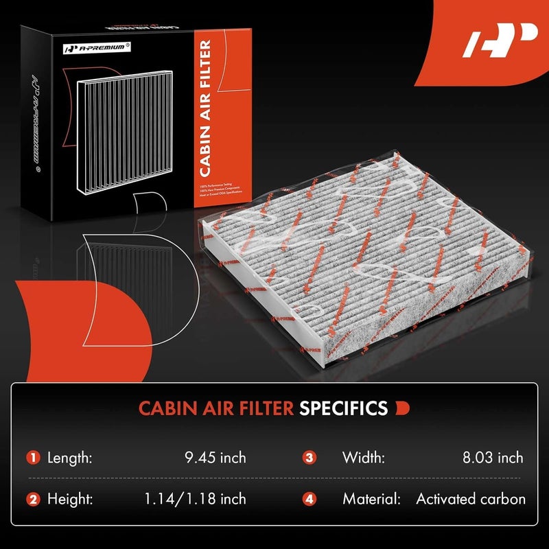 A-Premium فلتر هواء المقصورة A-Premium مع الكربون النشط - Image 2