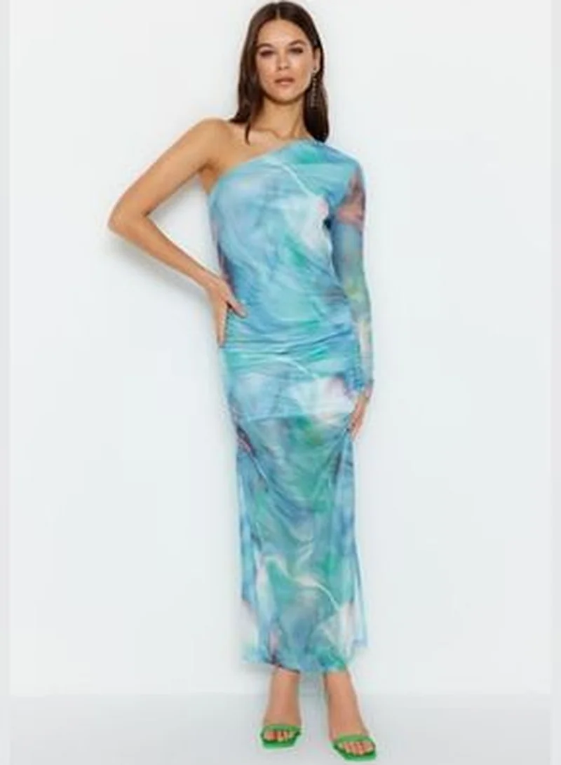 trendyol Asymmetrical Printed Dress