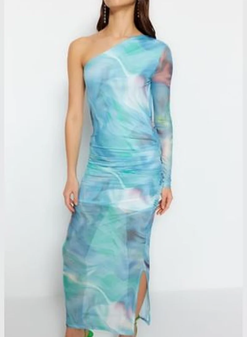 trendyol Asymmetrical Printed Dress