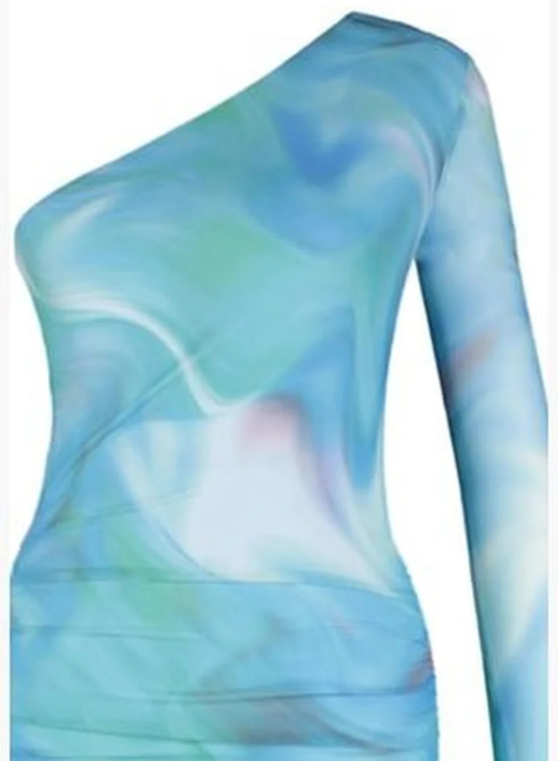 trendyol Asymmetrical Printed Dress