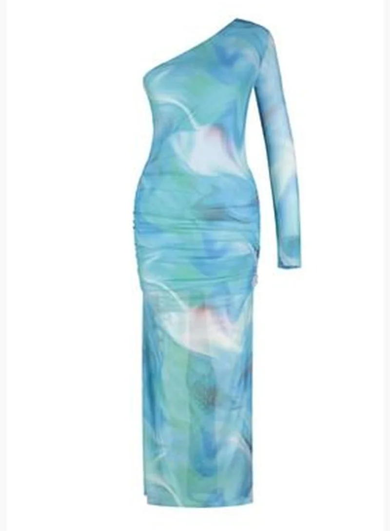 trendyol Asymmetrical Printed Dress