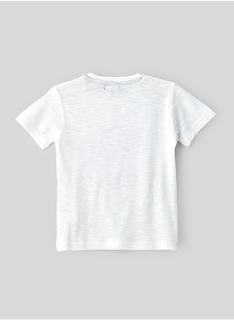JAM Beach Vibes Graphic Cotton T-Shirt for Boys - White  - Image 2