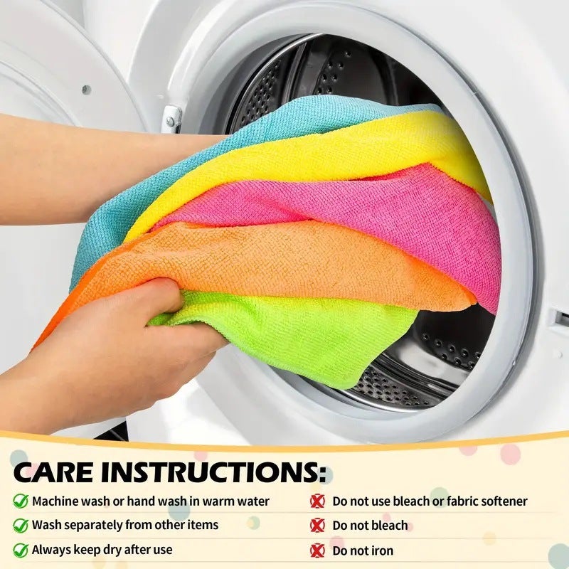 Reusable Microfiber Cleaning Cloth for Kitchen, Car, and Home - Image 2