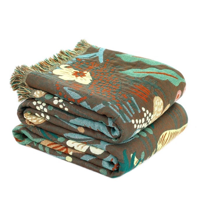 BOHO THROW BLANKET FOR BED 100 COTTON ULTRA SOFT RUSTIC QUILT SUMMER BLANKET FOREST TIGER PRINTED FARMHOUSE DECOR BED BLANKETS6080 ALL SEASON RUSTIC THROW FOR SOFA COUCH CHAIR