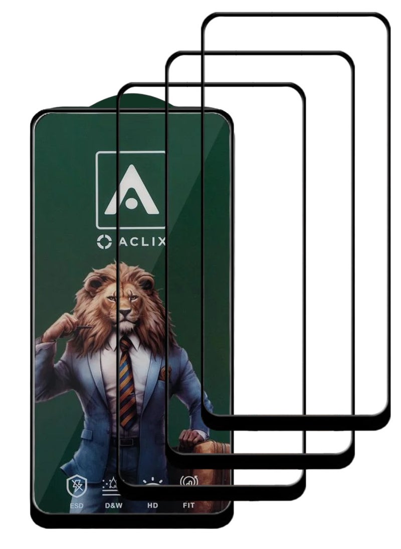 ACLIX 3 Pieces Antistatic ESD Dustproof Premium Quality High Definition Tempered Glass Screen Protector Designed For Oppo A36 - Image 1