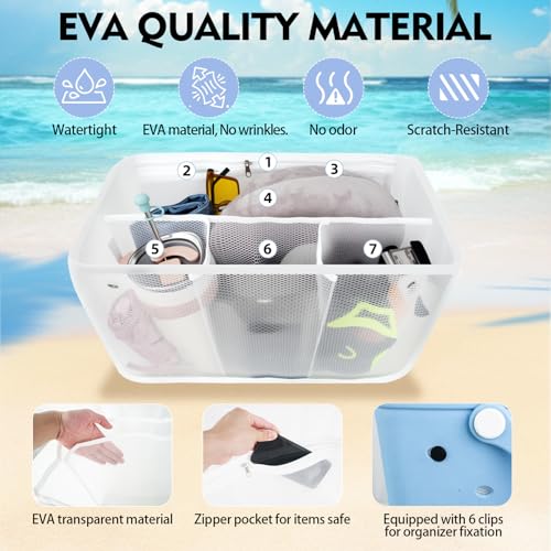 Kooterfun Beach Bag Organizer Inserts for X Large Bogg Bag Accessories, EVA Material No Wrinkles Waterproof Insert Divider Pouch, Compatible Rubber Tote Bags,Organizing & Divide Space - Image 4