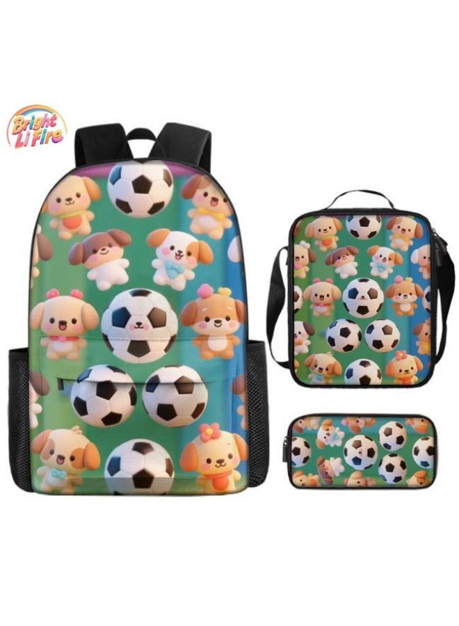 Bright Li Fire Unlock the new fashion of childish fun! Three-piece set of bags, cartoon elements for children and teenagers (students, children, friends' outings, mountain climbing, schooling, etc. can be used) - 108  - Image 1