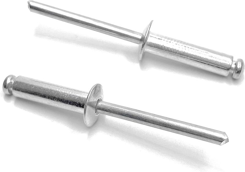 ISPINNER 100pcs 3/16" x 3/4" Aluminum Blind Rivets, 4.8 x 19mm Pop Rivets, Pack of 100 (Silver) - Image 1