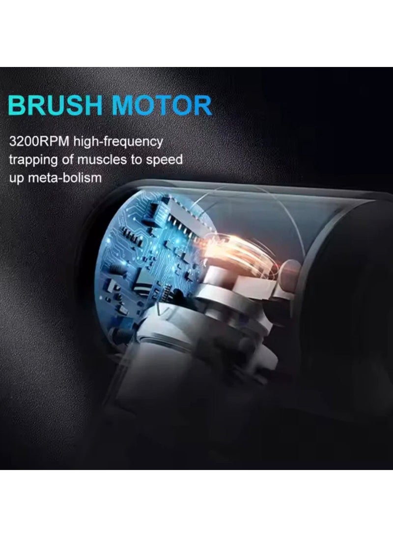 Microplus Rechargeable Deep Tissue Massage Gun | Muscle Massage Gun Deep Tissue Massager High-Intensity Training Exercising Body Relaxation Slimming Shaping Pain Relief| with 4 Attachments Grey/Silver MP-4734 - Image 5