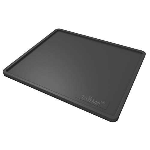 ToSSme Espresso Tamping Mat I 6X7 Inch Food Safe Silicone Coffee Tamper Mat I Portafilter Mat For Baristas I Coffee Tamp Mat I Waterproof Heat Resistant Tamping Pad and Tamp Station TMCO05 Black