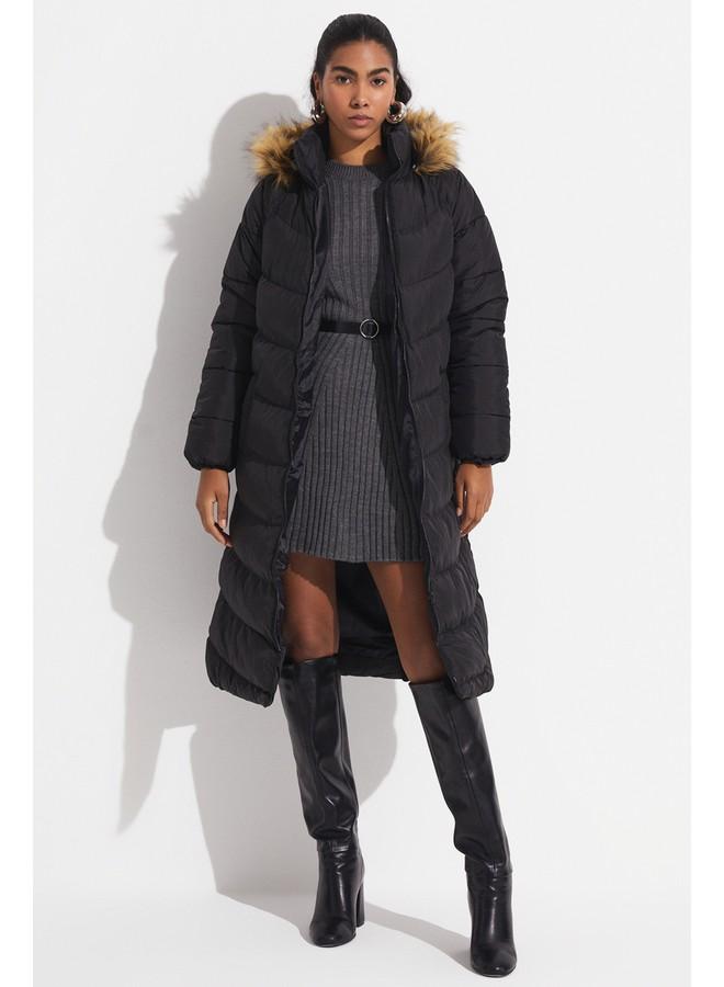 June Women Coat Black - Image 1