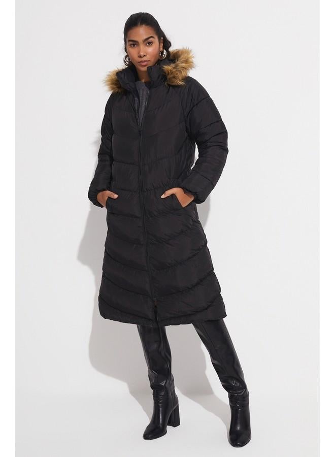 June Women Coat Black - Image 4