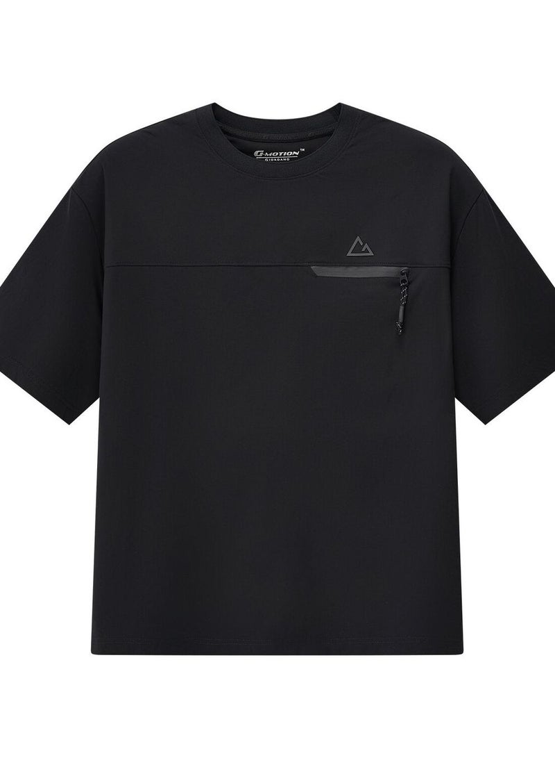 GIORDANO Men’s G-Motion Oversized Polyester Jersey Crew Neck Tee - Image 1