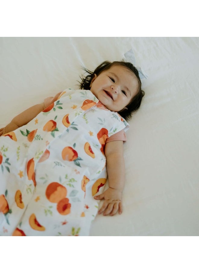 little unicorn Little Unicorn 12-18 Month Premium Muslin Sleep Sack 1.1 TOG | Soft & Breathable Muslin Cotton for safer sleep | 2 way zipper (Georgia Peach)  - Image 5