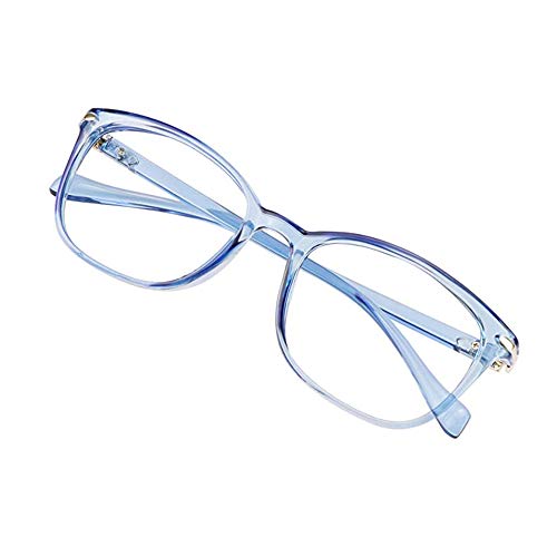 VisionGlobal Blue Light Blocking Glasses for Women Men, Square Frame Computer Reading Glasses(Clear Blue,+2.75 Magnification) - Image 1
