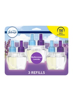 febreze Odor Fighting Fade Defy Plug Air Freshener Refill Mediterranean Lavender 3 .87 Fl. Oz. Oil Refills  - Image 1