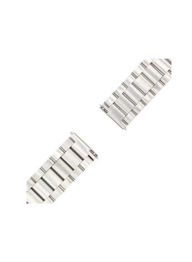 Metal Stainless Steel Strap 22mm Strap For Smart Watch Amazfit Pop 3R Band Bracelet - Silver - Image 2