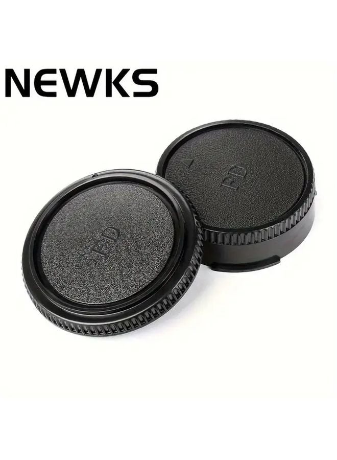 1pc 35mm DSLR Camera Lens Adapter For Canon EOS FD FL F1 FTb TLb T90 T80 T70 T60 AL 1 AE 1 F 1 AV 1 AT 1 With FD Body Cover And Rear Lens Cap - Image 1