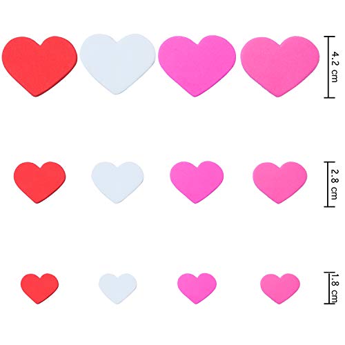 Cooraby 600 Pieces Heart Foam Stickers SelfAdhesive Heart Shaped Craft Stickers for Valentines Day Wedding Decoration or Card Making - Image 5
