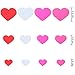 Cooraby 600 Pieces Heart Foam Stickers SelfAdhesive Heart Shaped Craft Stickers for Valentines Day Wedding Decoration or Card Making - Image 2