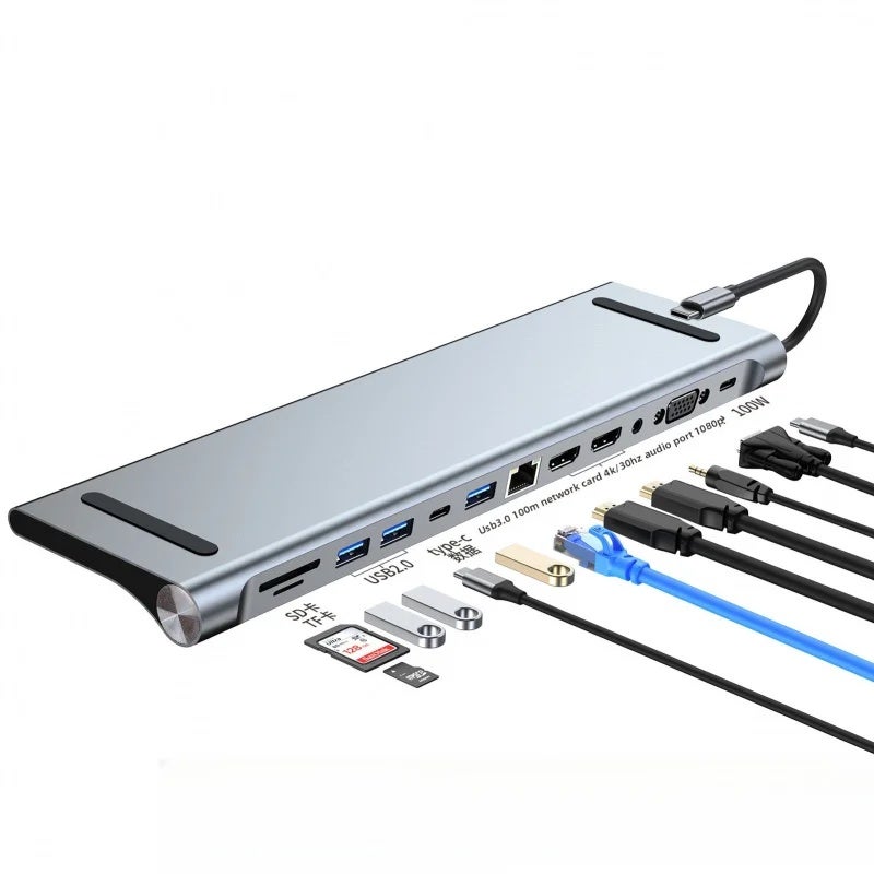 محطة إرساء USB-C متعددة المنافذ 10/11/12 في 1 - Image 1