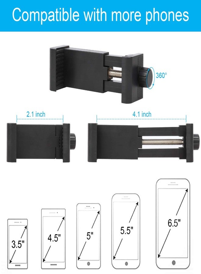 iTODOS Portable Flexible Cell Phone Holder Stand for Treadmill, Spin Bike, Stroller, Shopping Cart, Bed, Car, Kitchen, Desk, Compatible with iPhone, Android (Black) - Image 3