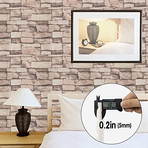 PEGASO 3D Peel and Stick, 5 pcs Wall Panels Stickers PE Foam Self-Adhesive Wallpaper DIY Waterproof Modern Style for Living Room, Wall Decoration (5 pcs of 77 x 70 cm | 29.10 Sq. Feet Coverage) - Image 3