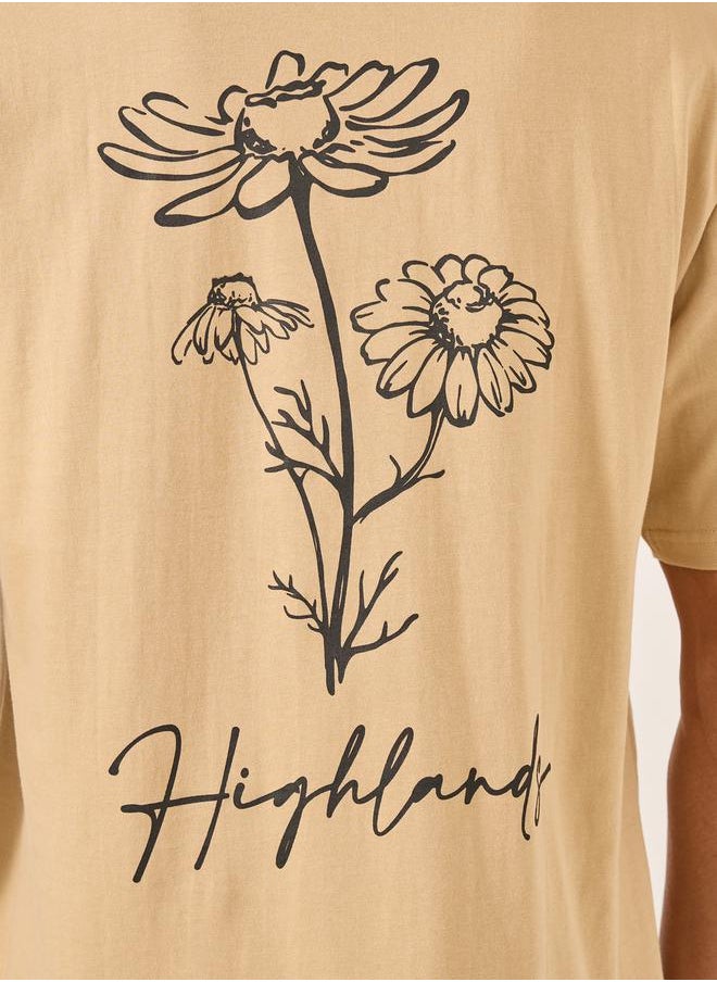 Styli Graphic Print Round Neck Oversized T-Shirt  - Image 4
