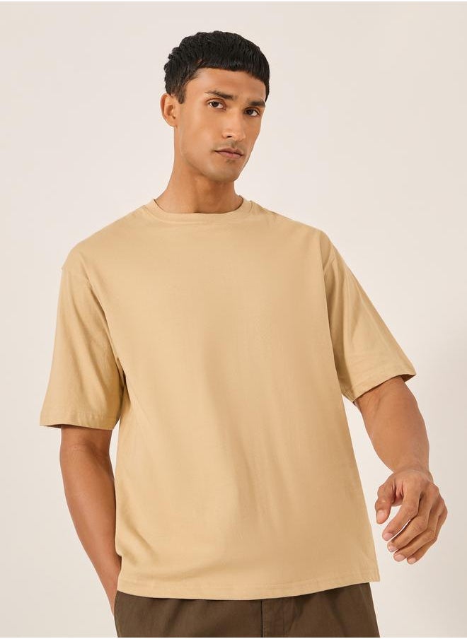 Styli Graphic Print Round Neck Oversized T-Shirt  - Image 3