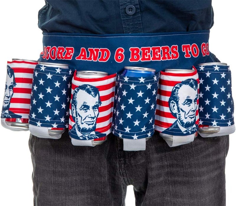 Unisex Themed Fourth of July USA Americana Patriotic Beverage Beer Belt