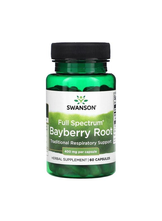 SWANSON Full Spectrum Bayberry Root, 400 mg, 60 Capsules