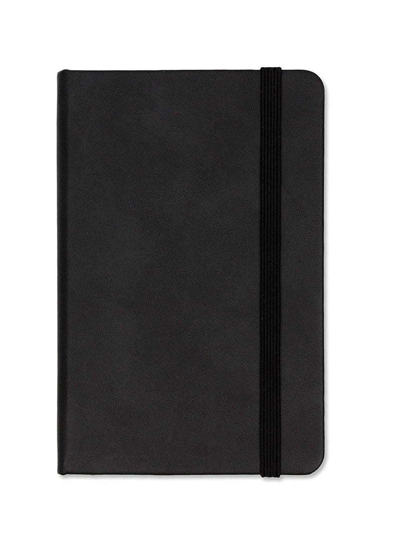 SYOSI - Small Notebook A6 Notebooks Pocket Notebook Note Pads Small Notebooks Hardback Notebook A6 Notepad Journal 160 Pages 80 Sheets Black - Image 1
