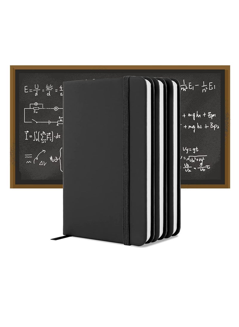 SYOSI - Small Notebook A6 Notebooks Pocket Notebook Note Pads Small Notebooks Hardback Notebook A6 Notepad Journal 160 Pages 80 Sheets Black - Image 1