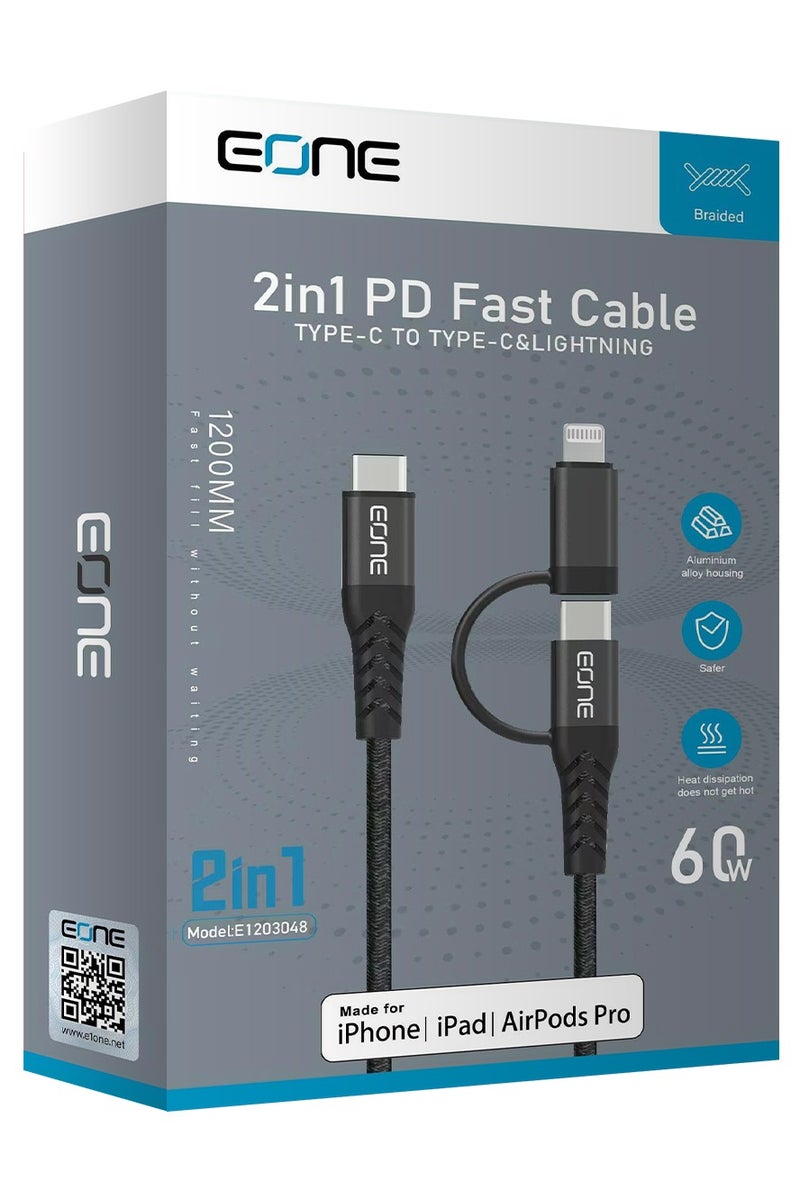 Eone Apple-Certified 2-in-1 Fast Charging Cable – Dual Charging Power in One Sleek Design - Image 5