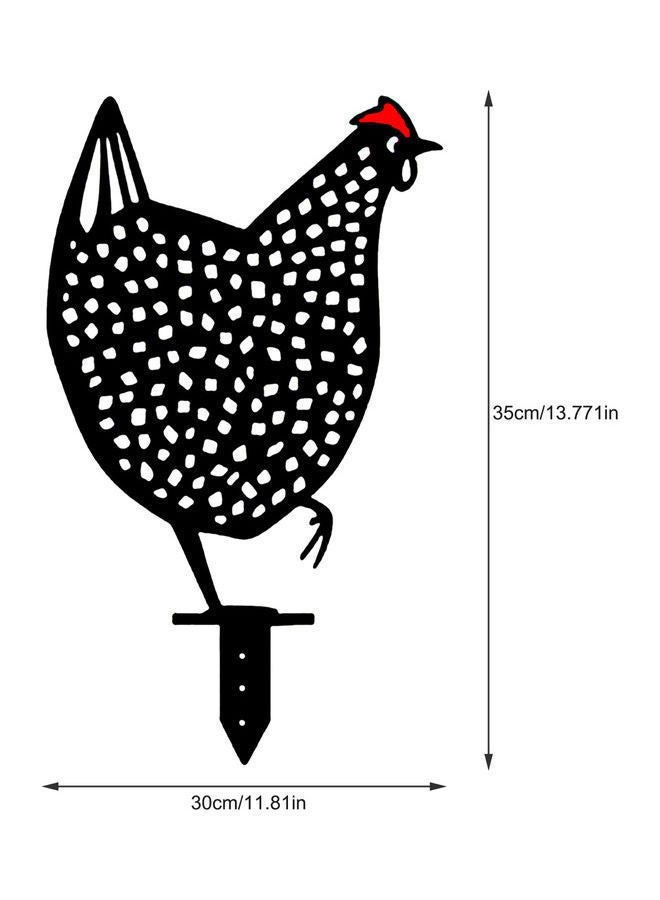 NIBEMINENT Rooster Silhouette Stake Animal Stakes Black - Image 2
