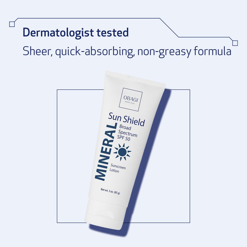 Obagi Medical Obagi Sun Shield Hypoallergenic Mineral Sunscreen â€“ Broad Spectrum SPF 50 Protection from the Sun â€“ Sheer, Quick-Absorbing Formula â€“ 3 oz, Pack of 2 - Image 5