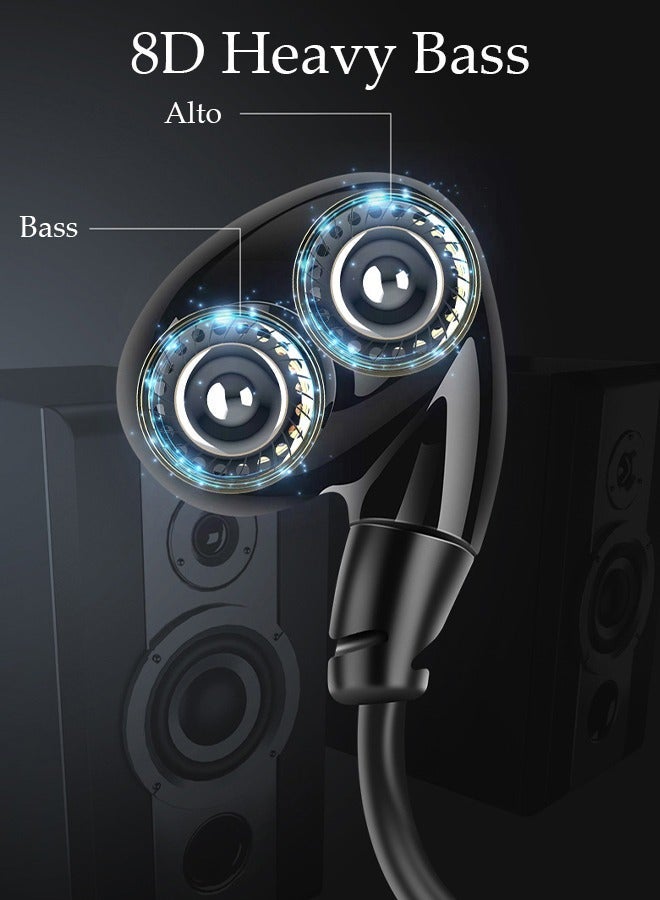 DUNISO Neckband Bluetooth Headphones IPX5 Sweatproof HiFi Deep Bass Gym Headset with Microphone for Phone Call Music Sports Bluetooth V5.1 Headset - Image 5