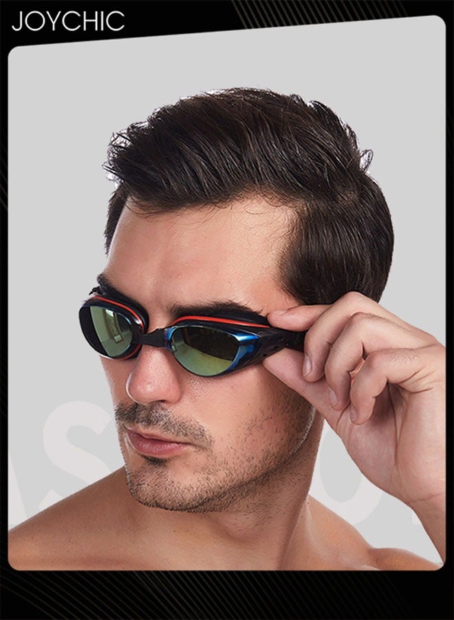 Joychic نظارات سباحة للرجال بإطار كبير عالية الدقة ومقاومة للماء والضباب للمسابح المفتوحة - Image 4