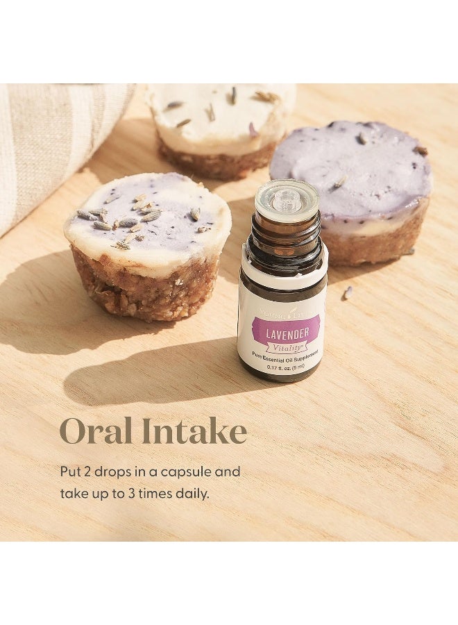 Young Living Vitality Lavender Essential Oil 5ml Bottle - Calming Floral Flavor - 100% Pure - Steam Distilled - Add a floral flavor to Foods and Beverages - Image 2