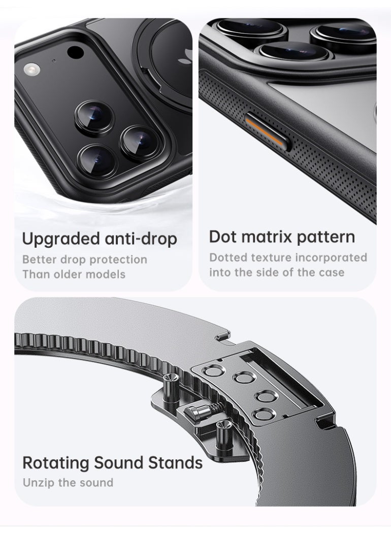 Rock Pow Case for iPhone 17 PRO [360° Ring Stand] [Compatible with Magsafe] Shock Proof Drop Protection Slim Magnetic iPhone 17 PRO Phone Case for Men WomenCase for iPhone 17 PRO [360° Ring Stand] [Compatible with Magsafe] Shock Proof Drop Protection Slim Magnetic iPhone 17 PRO Phone Case for Men WomenCase for iPhone 17 PRO [360° Ring Stand] [Compatible with Magsafe] Shock Proof Drop Protection Slim Magnetic iPhone 17 PRO Phone Case for Men Women - Image 3