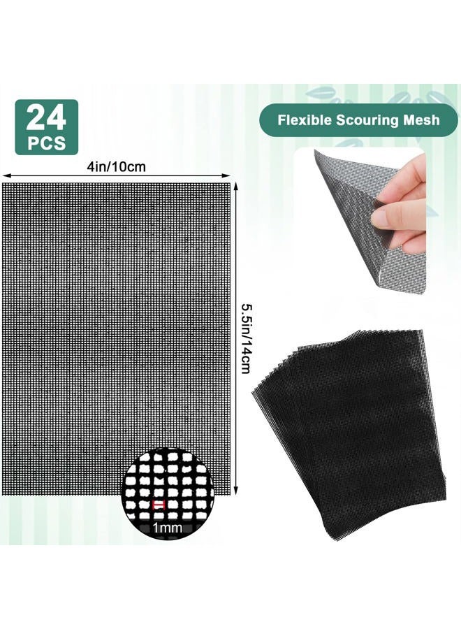 Skyley Flexible Scrubbing Screen for Household Cleaning Toilet Ring Remover 5.5 x 4 Inch Flexible Scouring Mesh Pad Abrasive Grit Cleaning Screen for Remove Carbon, Rust and Scale (24) - Image 4