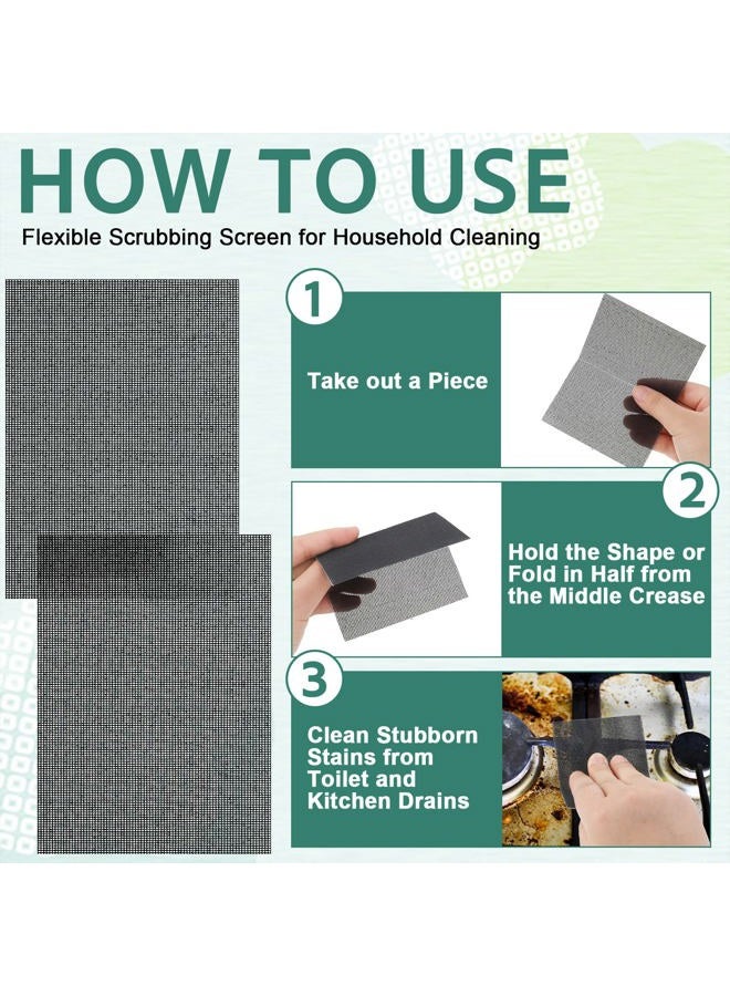 Skyley Flexible Scrubbing Screen for Household Cleaning Toilet Ring Remover 5.5 x 4 Inch Flexible Scouring Mesh Pad Abrasive Grit Cleaning Screen for Remove Carbon, Rust and Scale (24) - Image 5