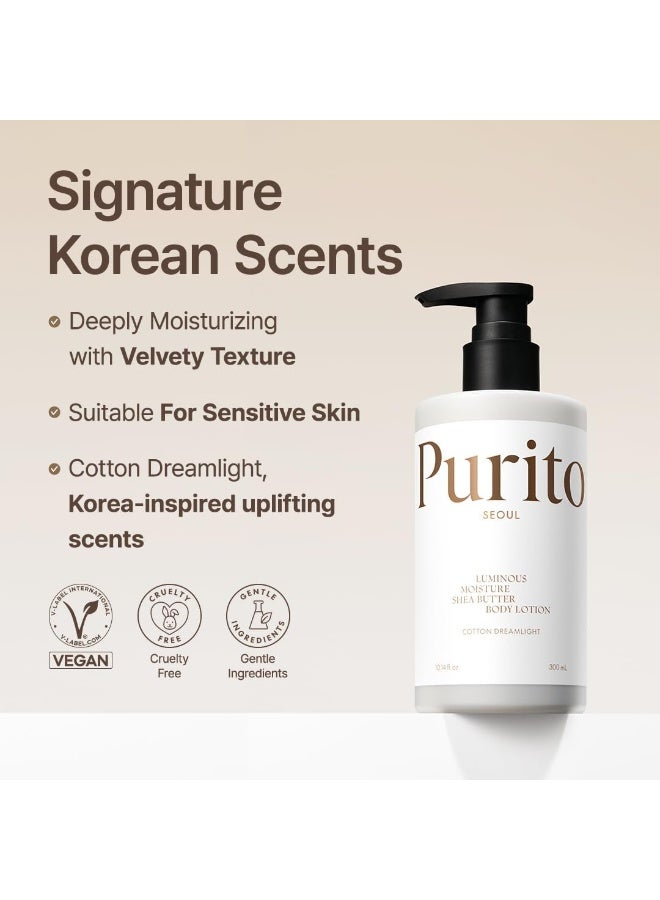 بوريتو لوشن الجسم المرطب بزبدة الشيا من لومينوس كوتون دريم لايت 300 مل - Image 3